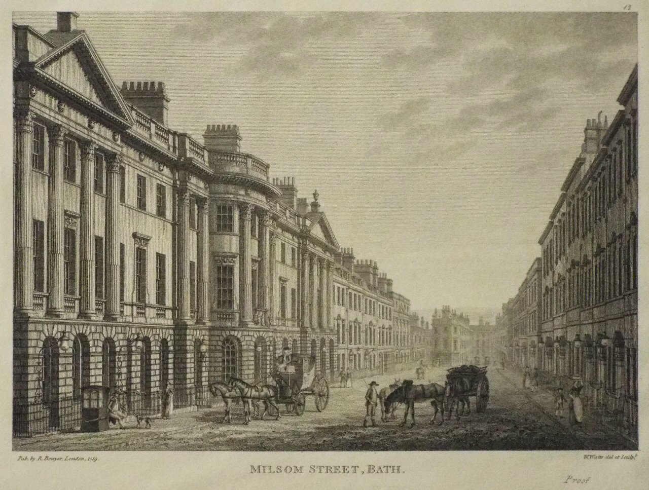 Print - Milsom Street, Bath. - Watts